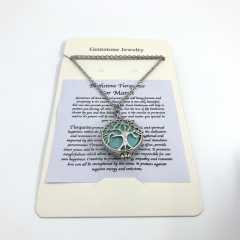 Birthstone fragrance necklace with stainless steel chain
