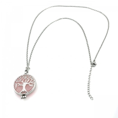 Birthstone fragrance necklace with stainless steel chain