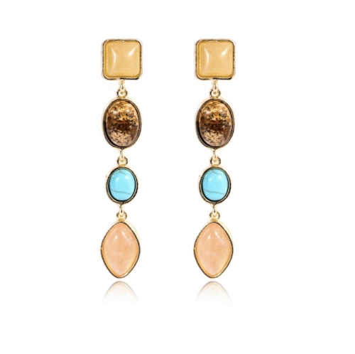 Earrings with gemstones