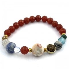 Solar system planet bracelet with various gemstones