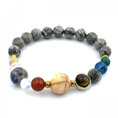 Solar system planet bracelet with various gemstones