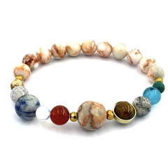 Solar system planet bracelet with various gemstones