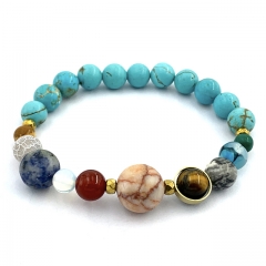 Solar system planet bracelet with various gemstones