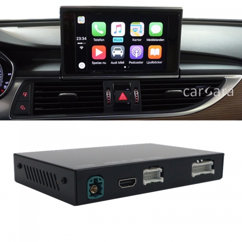 A6 A7 C7 facelift head unit screen wireless carplay interface module box android auto add-on S6 mmi radio system multimedia