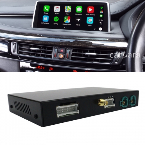 BMW X6 F16 OEM radio monitor wireless carplay upgrade box android auto interface activate tool kit NBT system works OEM control MIC