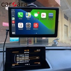 Portable iPhone iOS Apple CarPlay LCD Screen Android Auto Display Google Netfix Video Spotify Music Waze Map Navigation CarPlay