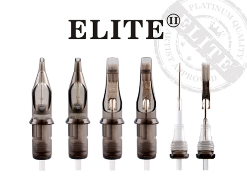 ELITE 2 Needle Cartridges - Long Taper Curved Magnum 0.35mm