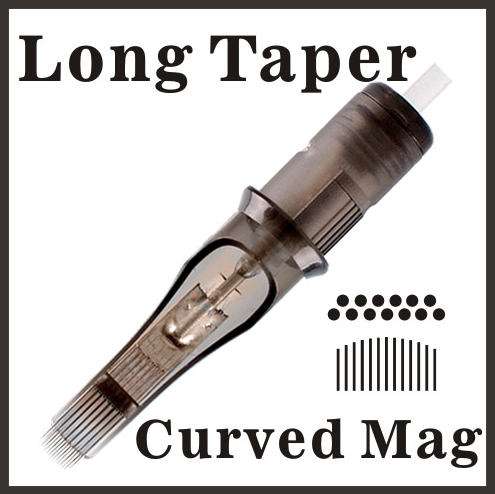 ELITE 2 Needle Cartridges - Long Taper Curved Magnum 0.35mm