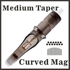 ELITE 2 Needle Cartridges - Medium Taper Curved Magnum 0.35mm