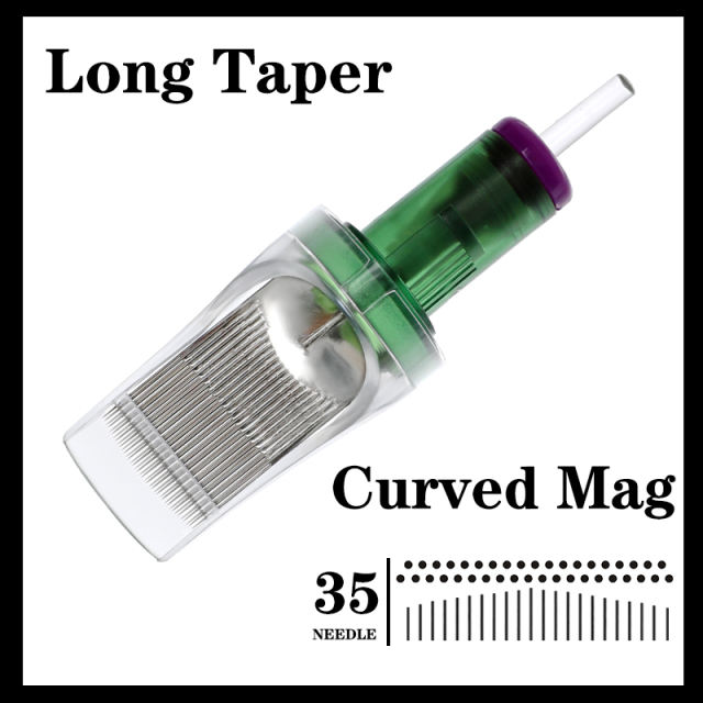 ELITE INFINI Super Curved Magnum Needle Cartridges - Long Taper 0.35mm