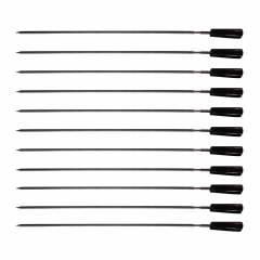 Kabob Skewers 23 inch Stainless Steel Barbecue Skewers with Handle, Reusable Metal Skewers