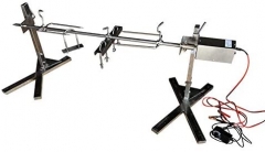 Outdoor Portable Stainless Steel Rotisserie Tripod Spit Kit Camping Stands Grill