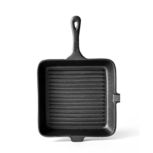 Frying Pan Striped Square Grill Plate Outdoor Kitchen Kits Skillet Stainless Steel Non-stick Pan