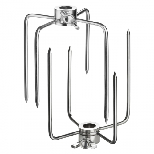 Rotisserie Meat Forks for Most Grills 2pcs Fits 1/2-Inch and 3/8-Inch Hexagon & 3/8-Inch and 5/16-Inch Square Spit Rods