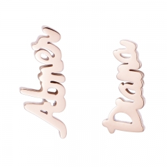 Joyeria perosonalizado aretes en acero inoxidable MPEA-001