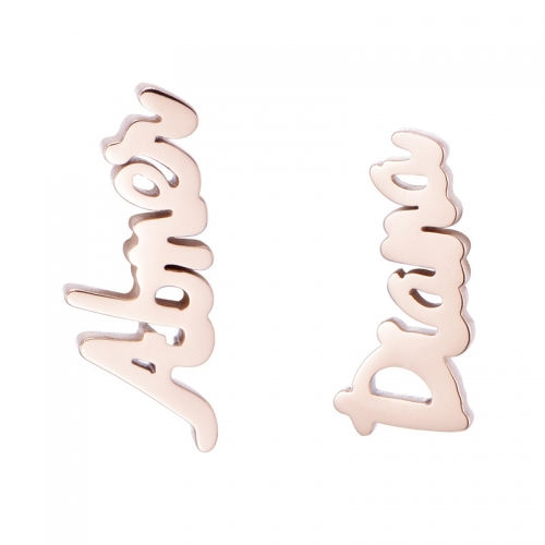 Joyeria perosonalizado aretes en acero inoxidable MPEA-001