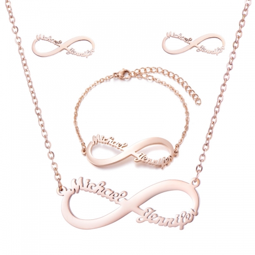 Joyeria perosonalizado conjunto en acero inoxidable MPSE-001
