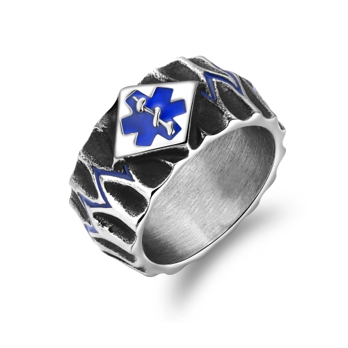 Anillo de acero titanio MPK-0089A