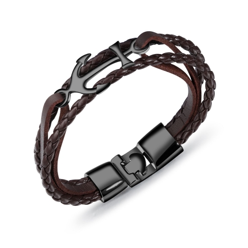 Pulsera de cuero con hebilla de aleacion SYB-377F