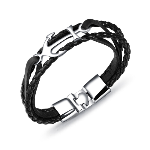 Pulsera de cuero con hebilla de aleacion SYB-377D