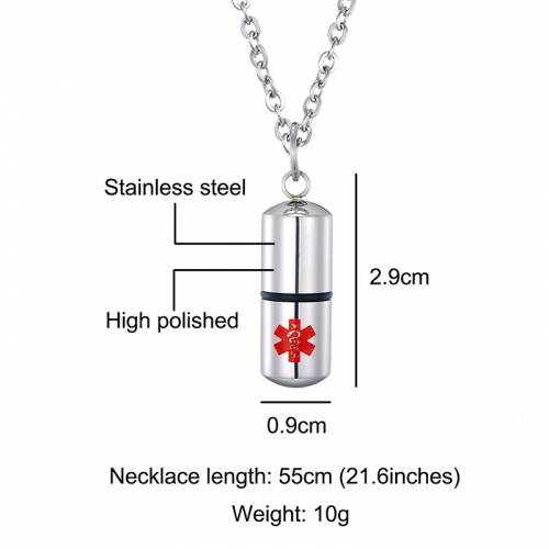 Collar de acero titanio MPKN-0099