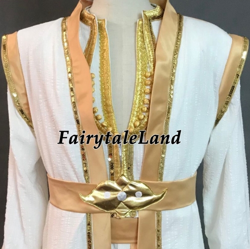 Movie Aladdin Cosplay Costume Halloween Prince Costumes for Adult Jasmine  and the Magic Lamp Aladdin Outfit With Hat