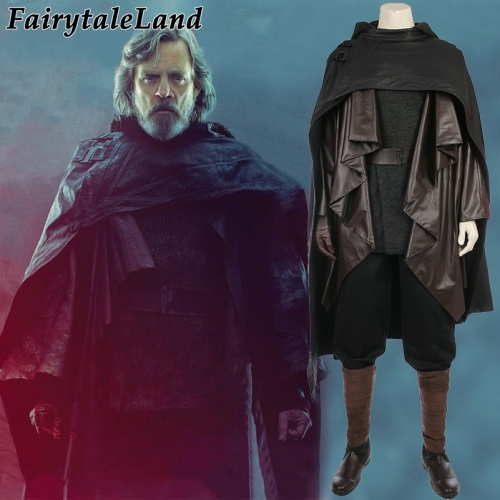 Star Wars  The Last Jedi Luke Skywalker Costume Adult  Carnival Halloween costume Old Luke Skywalker Cosplay costume suit