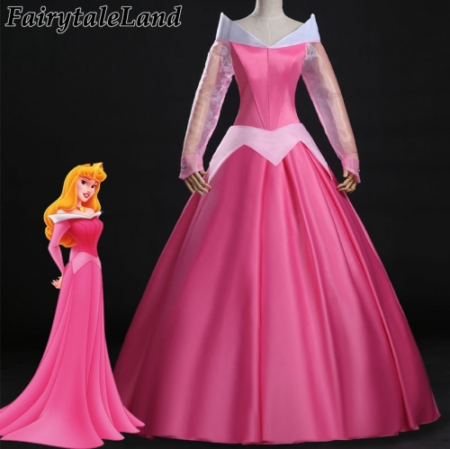 Sleeping Beauty Aurora Cosplay Costume Carnival Halloween Fancy Costume Pink Aurora Dress Princess Cosplay Costume