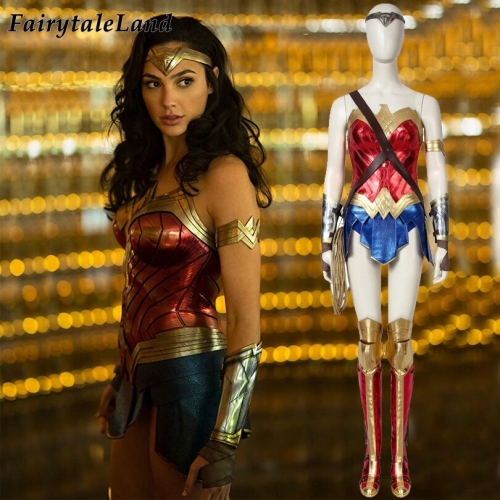 Wonder Woman 1984 Costume Carnival Halloween Cosplay WW84 Diana Prince Outfit Crown Boots Accessories Custom Made