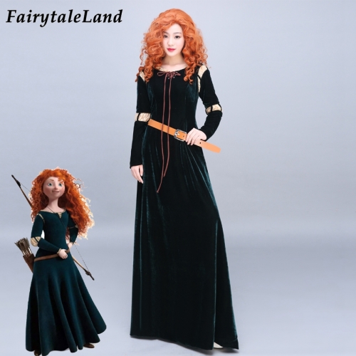 Brave Merida Cosplay Costume Halloween Princess Merida Dress