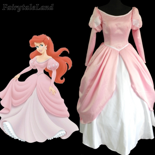 Princess Ariel Pink DressHalloween Carnival Cosplay The Little Mermaid Cosplay Costume