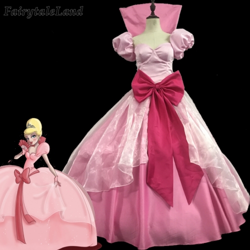 Princess and the Frog Charlotte La Bouff Costume Halloween Costume Cosplay Princess Tiana Lottie Pink Dress Fancy Outfit