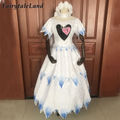 Village Halloween parade Cosplay Costume Fancy White Outfit Fashion Show Princess Dress Custom Made