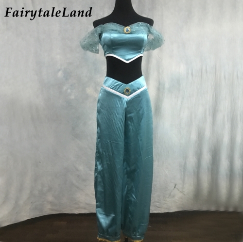 Princess Jasmine costume Cosplay Aladdin and the Magic Lamp Halloween costume Women Fancy belly dance clothes Jasmine outift