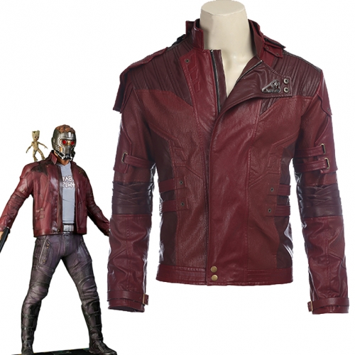 Guardians of the Galaxy 2 Star Lord Jacket cosplay Halloween Star Lord costume leather jacket Short Coat