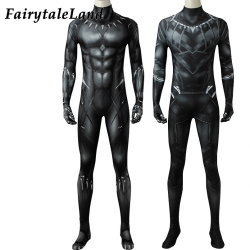 Avengers Black Panther Cosplay Costume Superhero Spandex Jumpsuit Captain America 3 Carnivel Halloween Costumes Cosplay Outfit