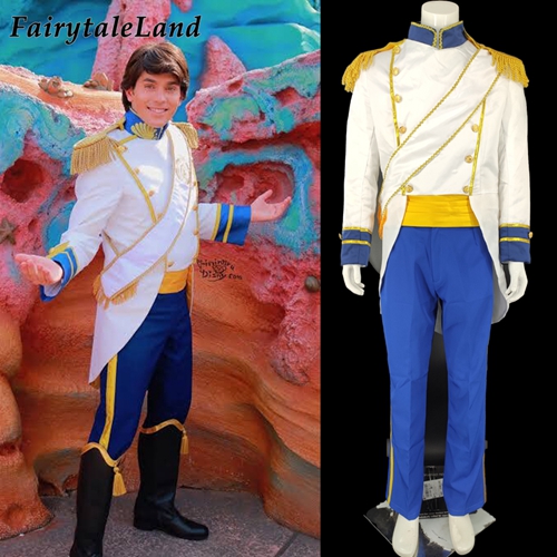 The Little Mermaid Prince Eric Cosplay Costume Fancy Halloween Princess Ariel Bridegroom Wedding Outfit Party Suit