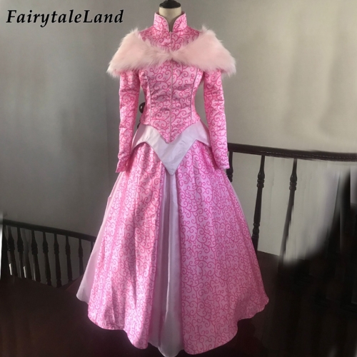 Sleeping Beauty Princess Aurora Winter Cosplay Costume Carnival Halloween Party Dress