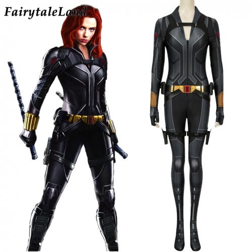 Black Widow Natasha Romanoff  Black suit  Cosplay Jumpsuit Superhero Printing Zentai