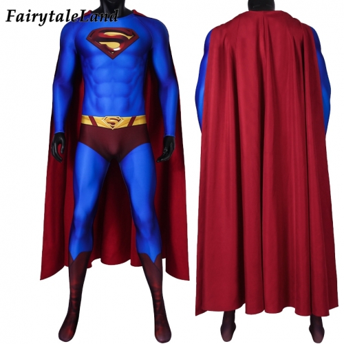 Superman Returns Superman Clark Kent suit  Cosplay Jumpsuit Superhero Printing Zentai