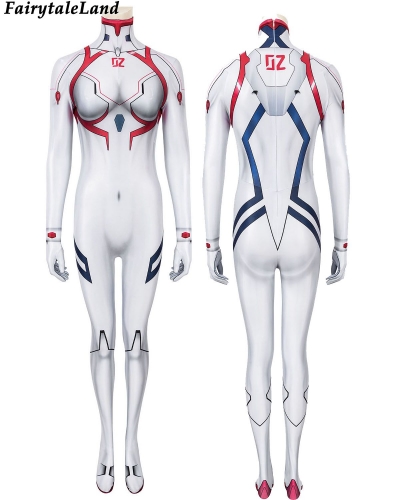 EVA Asuka Langley Soryu suit  Cosplay Jumpsuit Superhero Printing Zentai