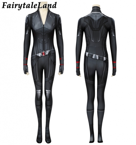 Avengers 4  Black Widow Natasha Romanoff suit  Cosplay Jumpsuit Superhero Printing Zentai