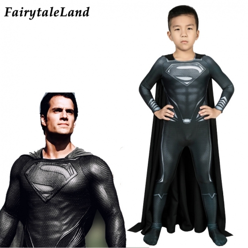 Justice League Superman Clark Kent  Kids suit  Cosplay Jumpsuit Superhero Printing Zentai
