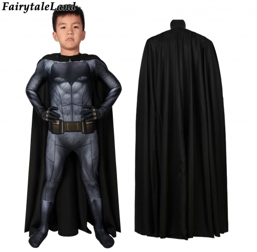 Batman v Superman: Dawn of Justice Batman Bruce Wayne Kids suit  Cosplay Jumpsuit Superhero Printing Zentai
