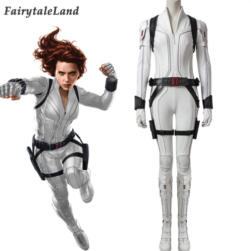 Black Widow Natasha Romanoff White Cosplay Costume