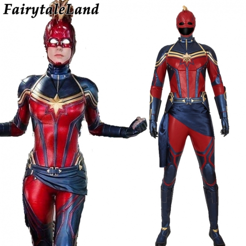 Avengers 4 Endgame Captain Marvel Carol Danvers Cosplay Costume