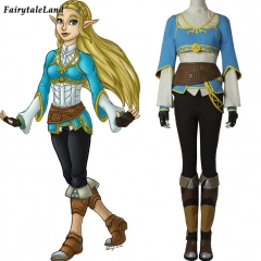 The Legend of Zelda: Breath of the Wild Princess Zelda suit  Cosplay Jumpsuit Superhero Printing Zentai