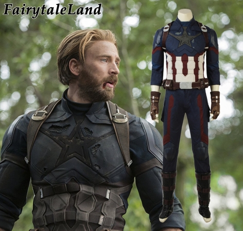 Avengers Infinity War  Captain America Steve Rogers Cosplay Costume