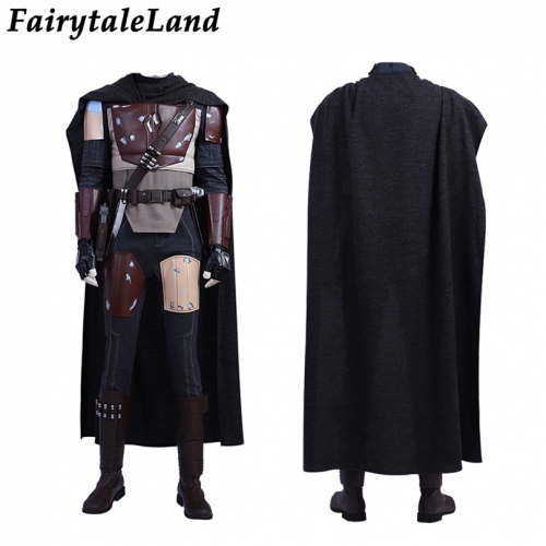 Adult Men Star Wars Cosplay Costume Mandalorian Role-playing Battle Uniform Halloween Carnival Outfit Full Props With Accessories
