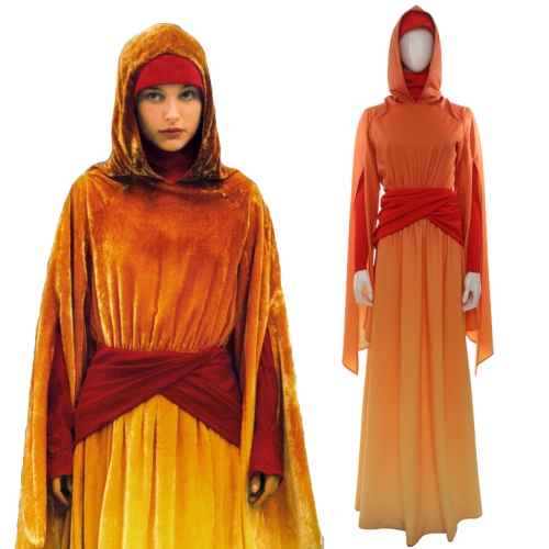Star Wars Cosplay Costume Queen Amidala Role-playing Orange Dresses Fancy Masquerade Party Beautiful Outfit For Adult Women